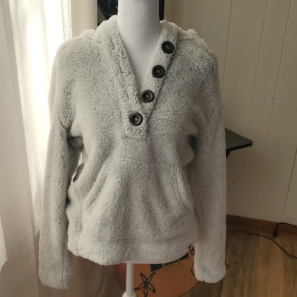 Life Integrity Earth 🌎 Sweaters - Cozy Gray Button-Up Women's Sweater